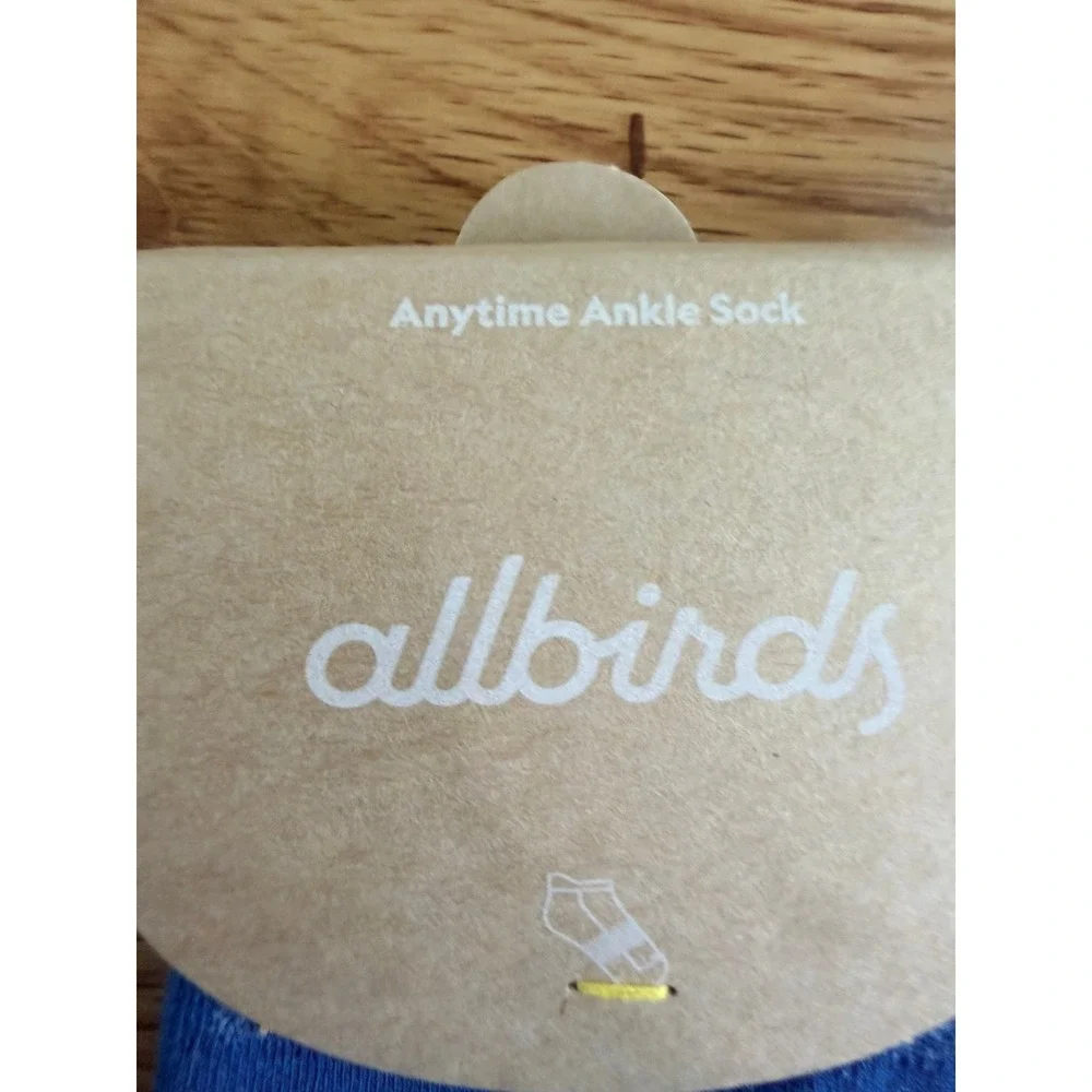 NWT Allbirds Anytime Ankle Sock 2 Pack Basin Blue Sustainable Knit Small US 5-7